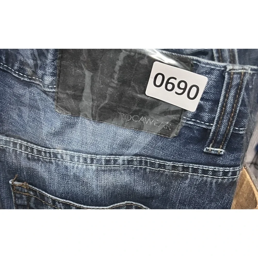 Rocawear Jeans Mens 36x31 Blue Distressed‎ Loose Baggy Y2K Classic Fit Denim